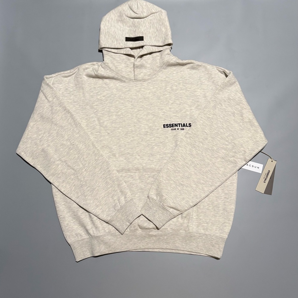 Essentials Light Heather Gray Hoodie with Small Logo